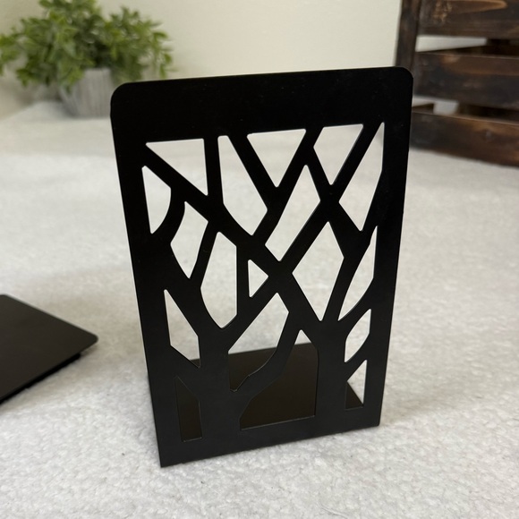 6 black metal tree bookends - Picture 1 of 7